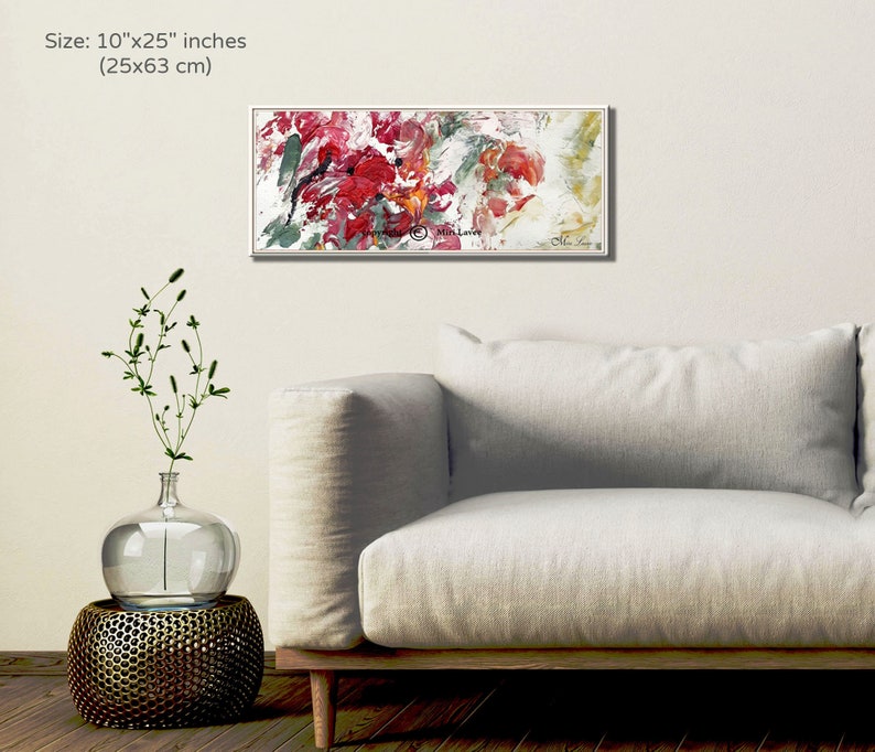 Abstract Wall Art, Living Room Wall Art, Modern Horizontal Wall Art ...