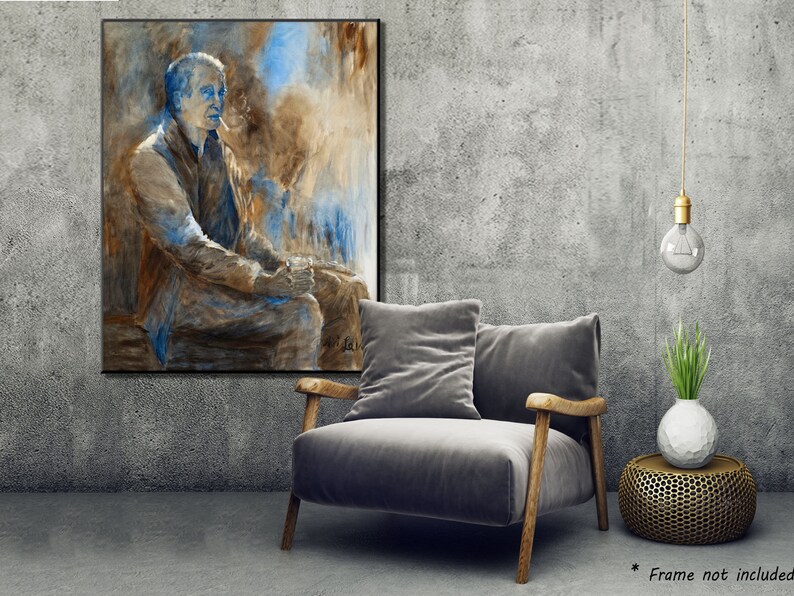 Large Wall Art, Large Painting, Paintings on Canvas, Masculine Art
