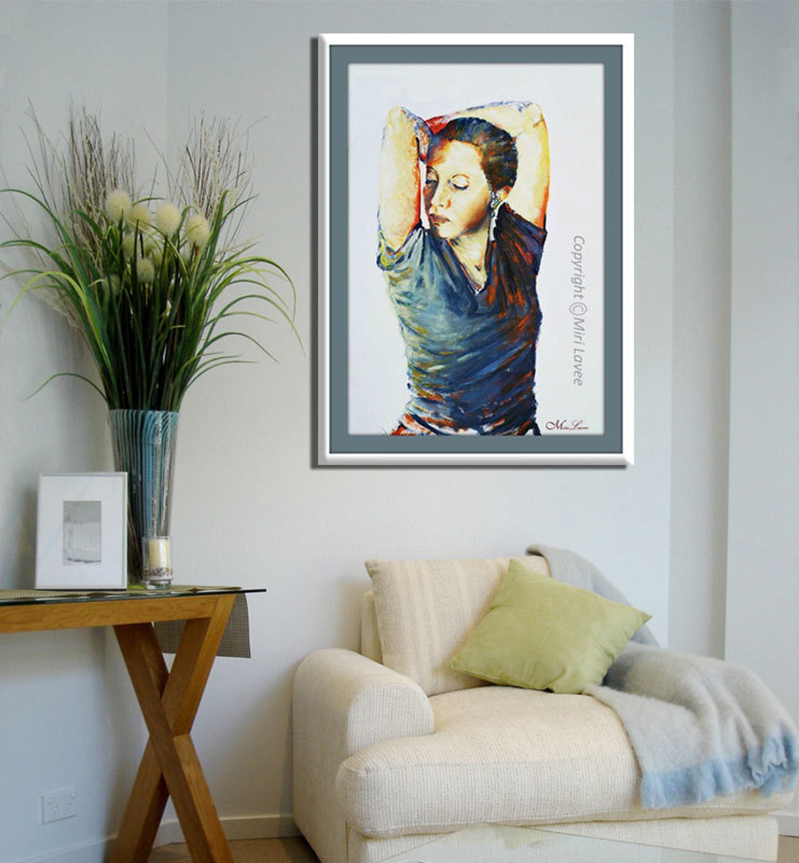 Woman Wall Art, Woman Art, Wall Art Canvas, Figure Art, Bedroom Wall