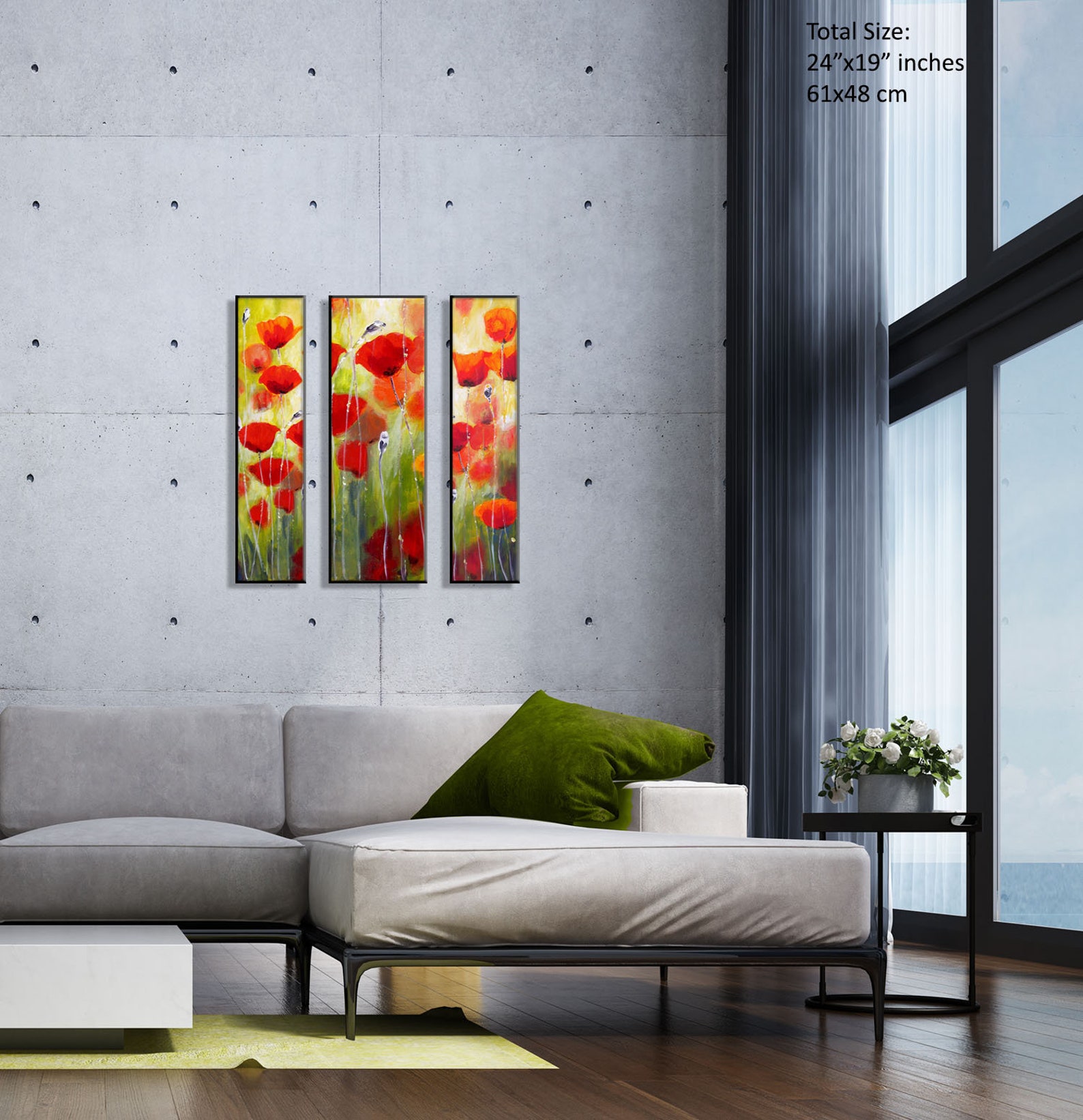 Flower Art Set of 3 Prints Set of 3 Wall Art Living Room Etsy