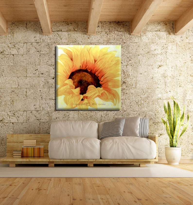 Sunflower Wall Art Extra Large Wall Art Bright Joyful Living Etsy