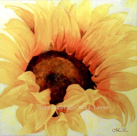 Sunflower Wall Art Extra Large Wall Art Bright Joyful Living Etsy