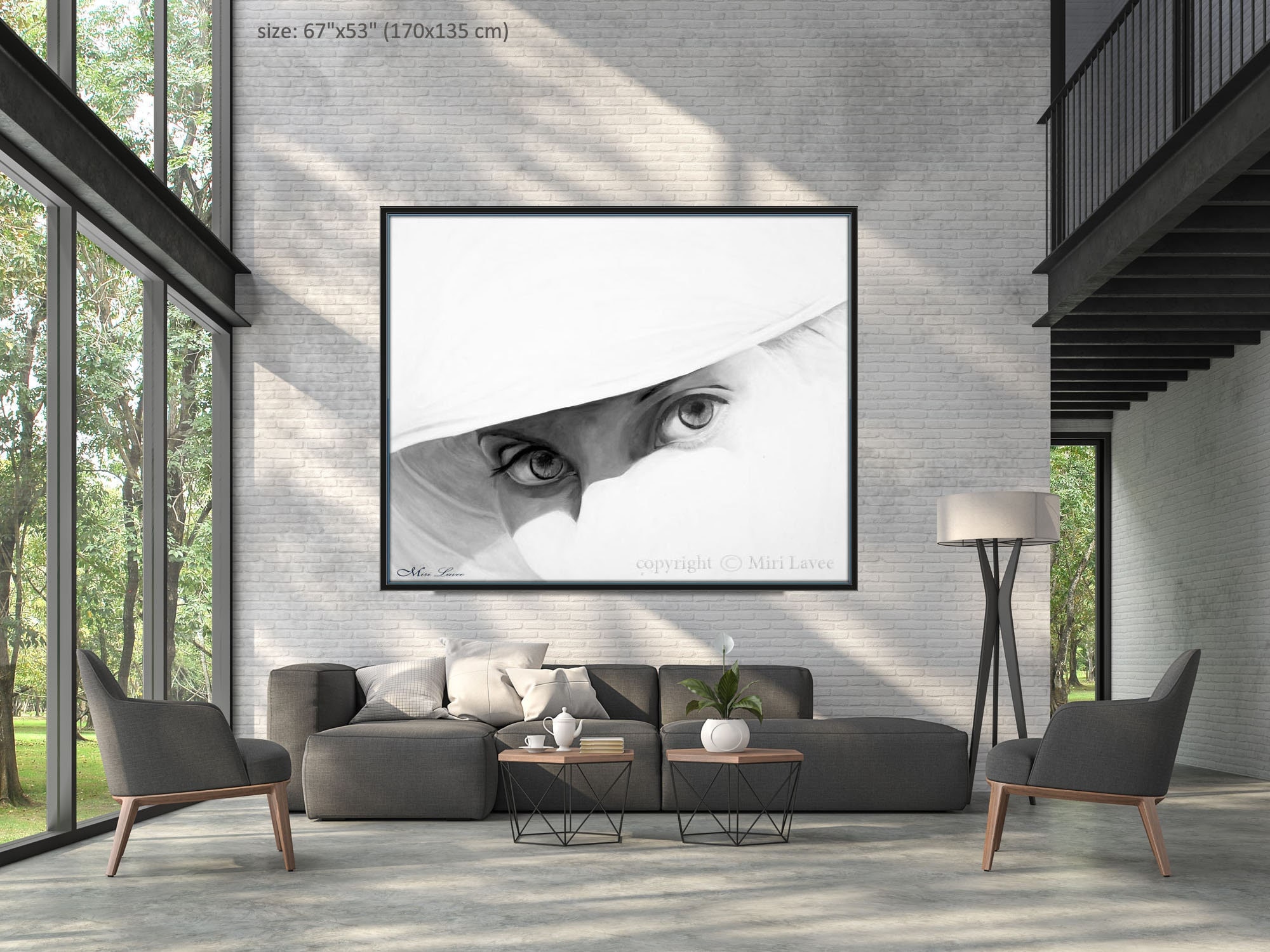 Woman Portrait Art For living Room, Minimalist Wall Art, Large Wall Art, Large Canvas Wall Art ...
