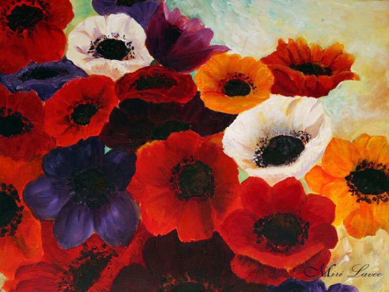 Living Room Painting Flowers Painting Canvas Oil Painting Etsy