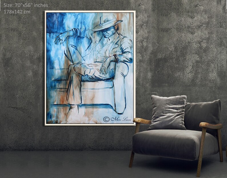 Large Wall Art, Masculine Art for Men, Bar Wall Decor, Pub Decor, Cigar