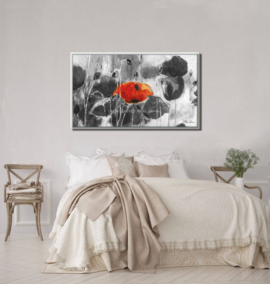 Large Horizontal Wall Art Flower Landscape Art Extra Large Etsy