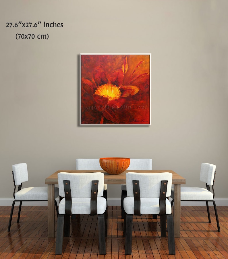 Large Wall Art Modern Wall Art Flower Wall Decor Wall | Etsy