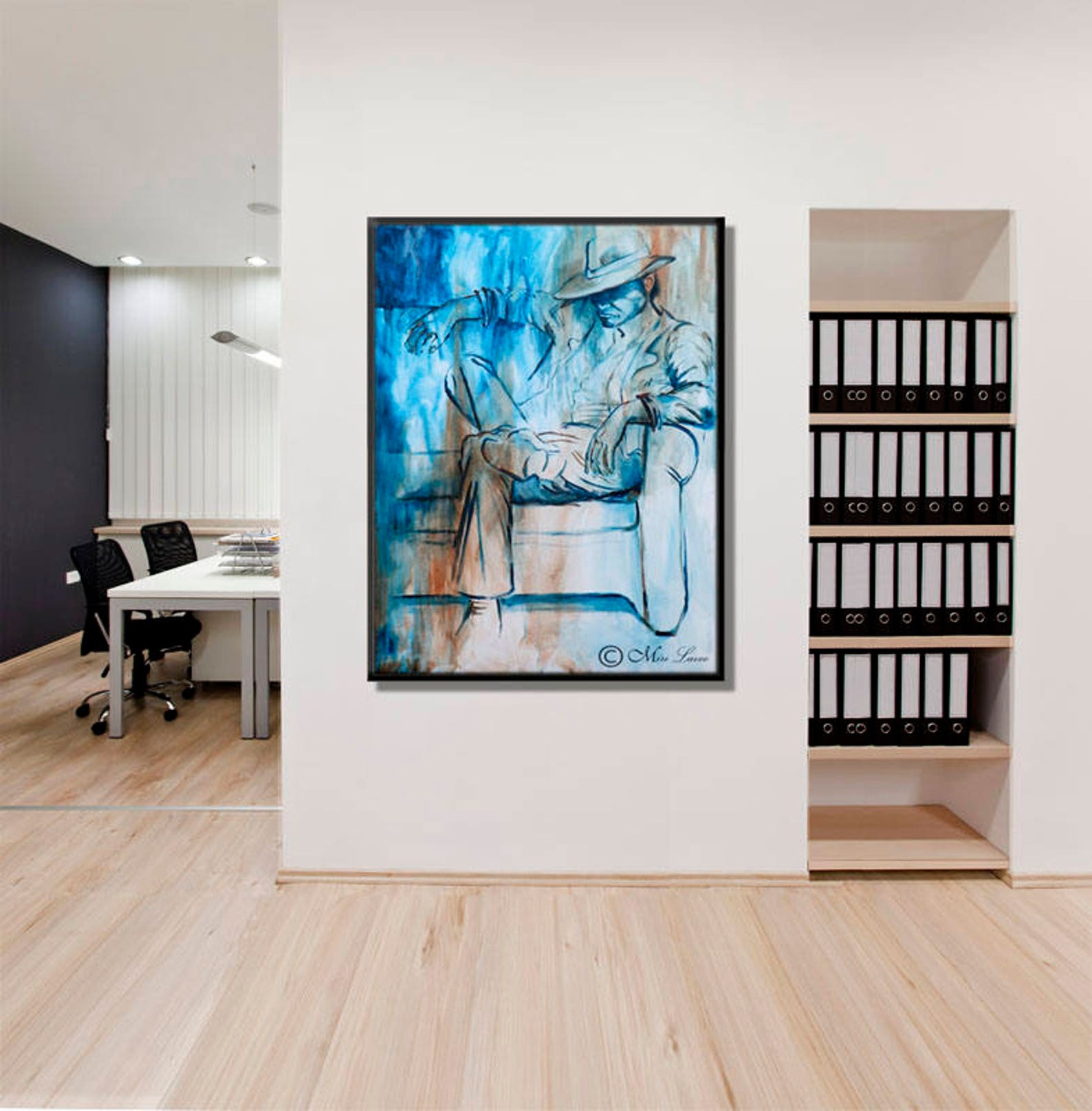 Large Canvas Art Print Men Office Decor Man Office Wall Art | Etsy