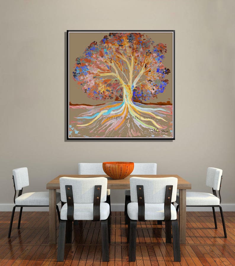 Large Tree Wall Art for Living Room Decor Landscape Wall Art Etsy