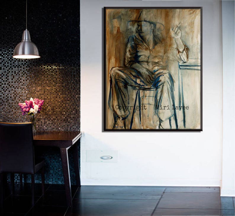 Art Print Large Wall Art Figure Art Manly Extra Large Wall Etsy