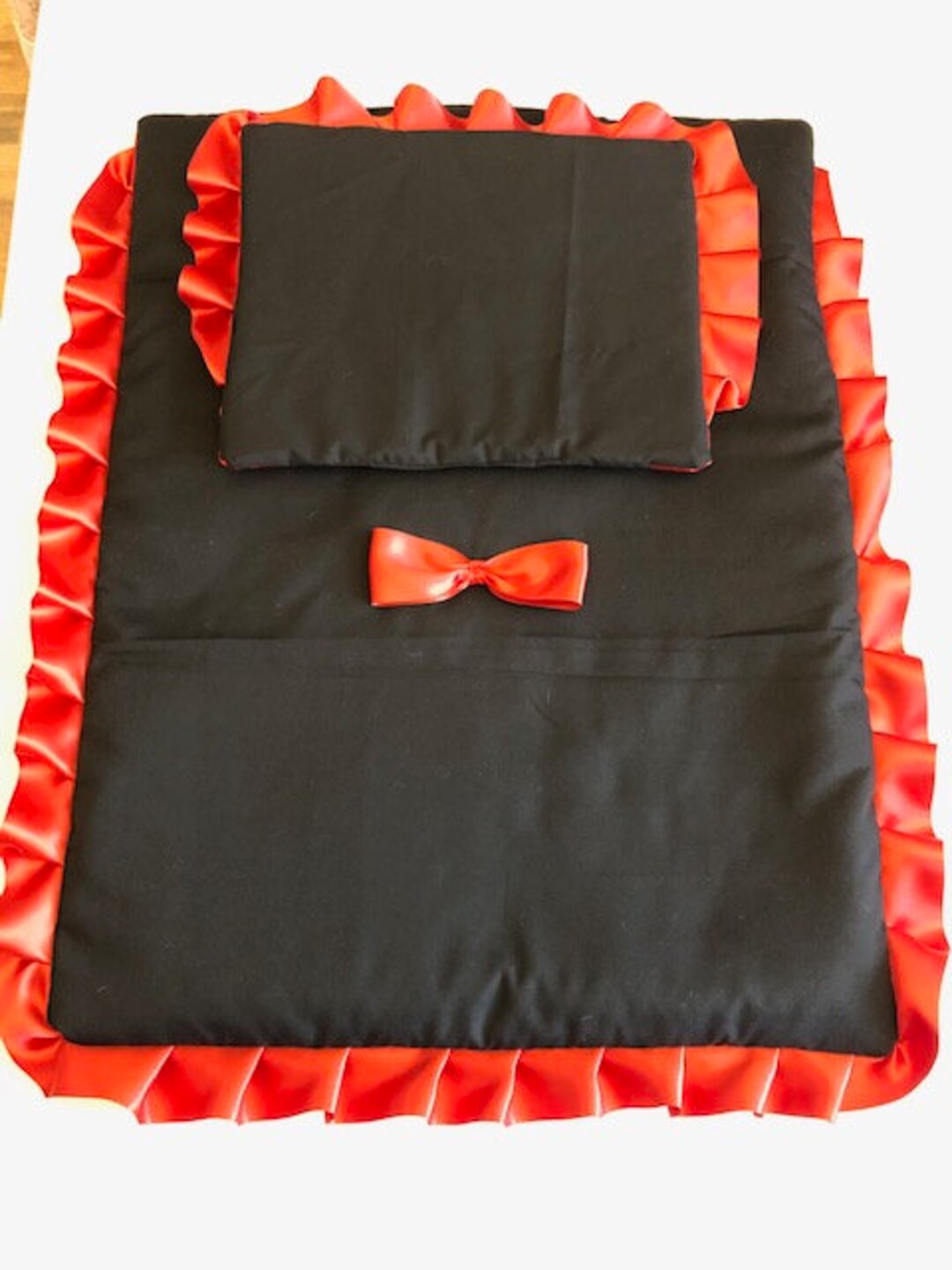 Swinging Crib/pram Set Black & Red Etsy UK