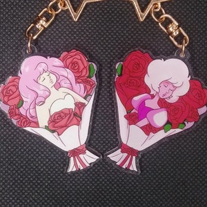 Rose Quartz is Pink Diamond Double-sided Keychain