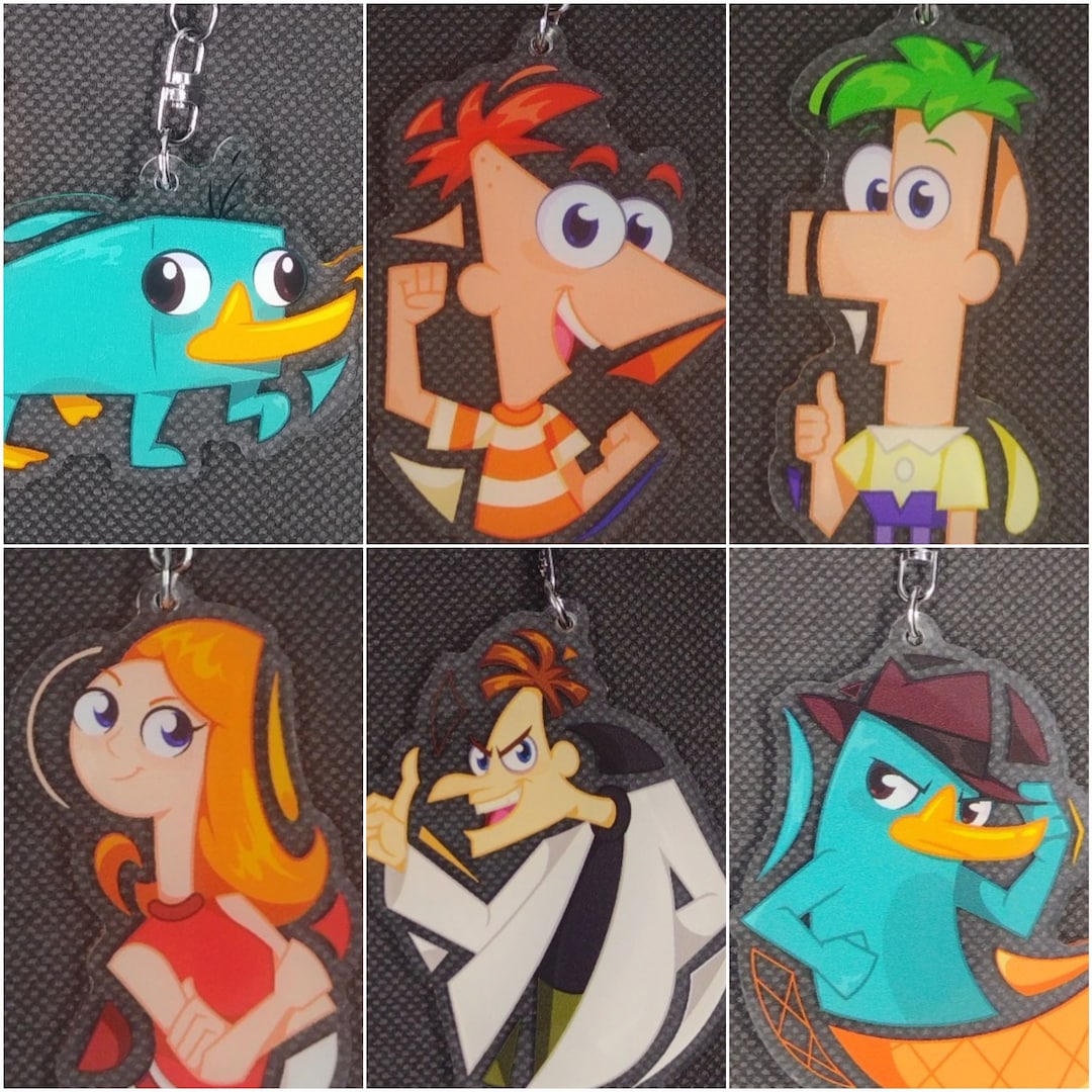 Phineas and Ferb Keychains Etsy