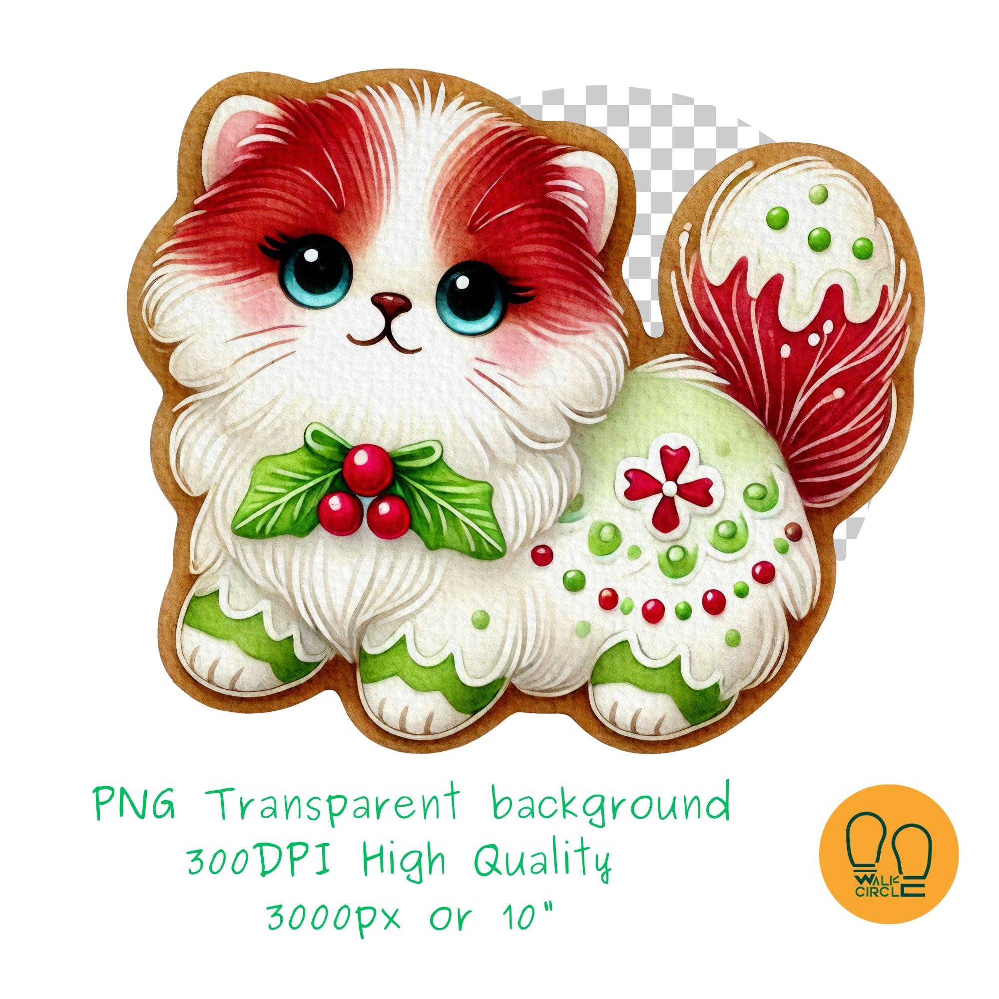 Gingerbread Pets PNG Clipart Cute Dog and Cat Christmas Cartoon PNG ...