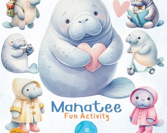 Manatee clipart png Manatee clipart for t-shirt Cute manatee clipart Manatee gifts Baby Manatee clipart for Manatee lover Summer png.