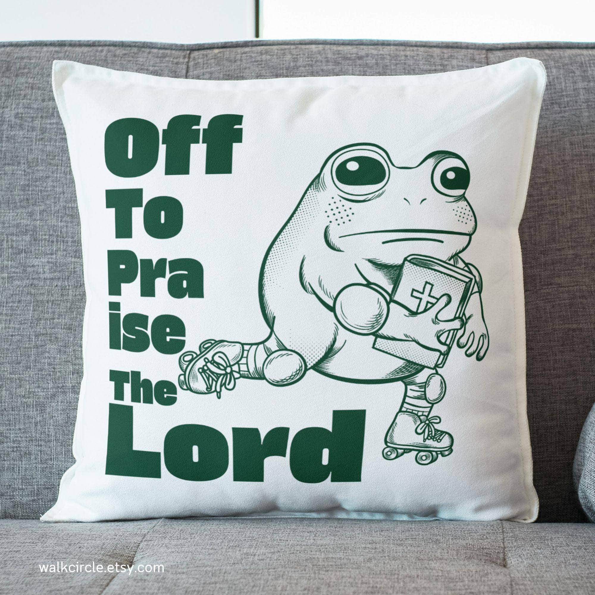 Funny Frog off to Praise the Lord – Christian Bible Humor Clipart ...