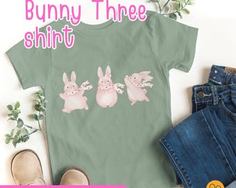 Bunny Trio - Osterhasen-Shirt Design - Pastel Spring Rabbit Sublimation (PNG / PDF Digital Download)