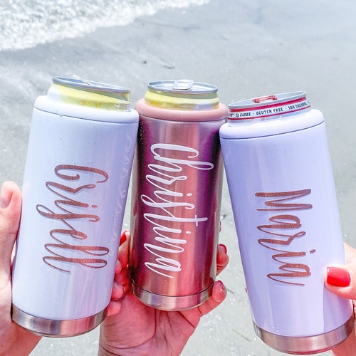 Seltzer can holder Bridesmaid Gift Personalized Skinny Can Cooler Stainless Steel Insulated Cooler Seltzer can holder Bridesmaid Gift Personalized Skinny Can Cooler Stainless Steel Insulated Cooler