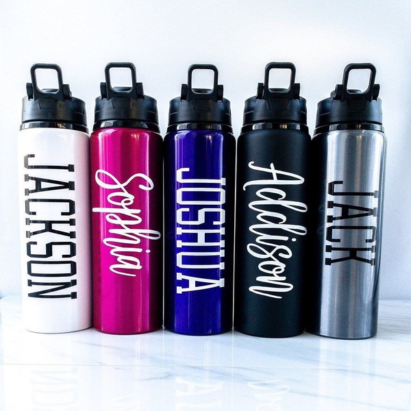 Personalized Metal Water Bottles Kids - Birthday Favor - Water Bottle Favors - Kids Gifts - Team Gifts - Birthday Gift Idea - Gifts for Kids