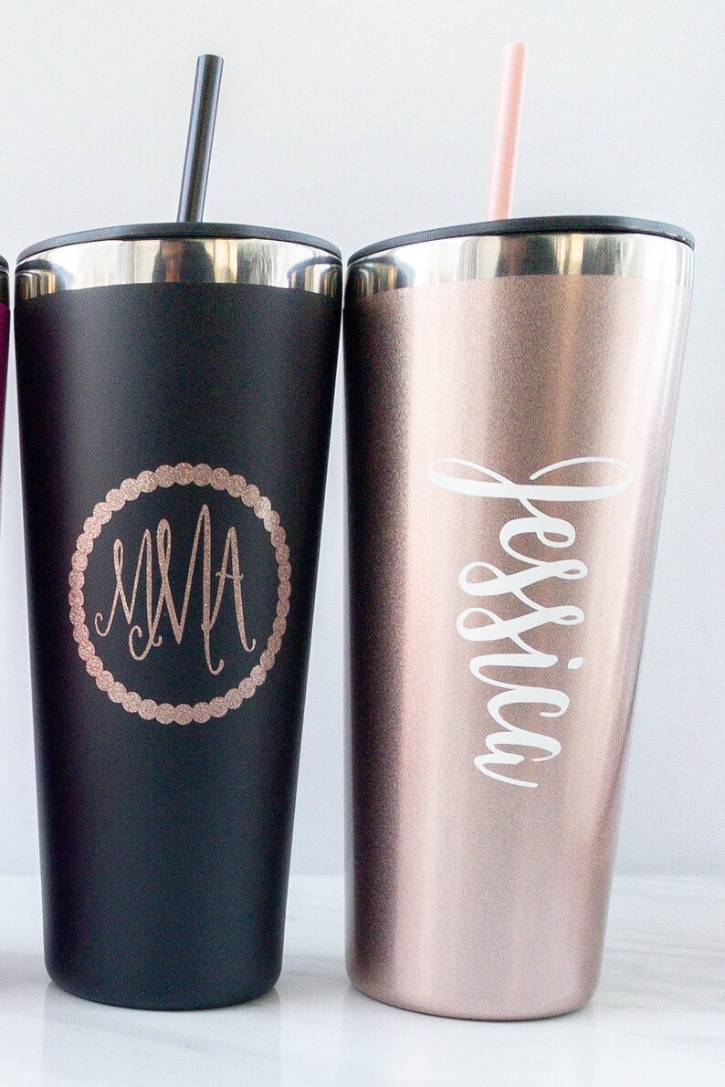 Personalized Coffee Tumbler Monogram Travel Mug Birthday Etsy