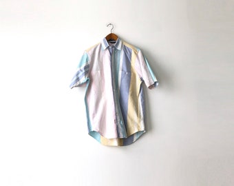 Pastel 90s Nautica Button Up Shirt - Large / Pastel Shirt / Pastel Oxford / Pastel / Nautica Shirt / Pastel Button Shirt / Summer Shirt