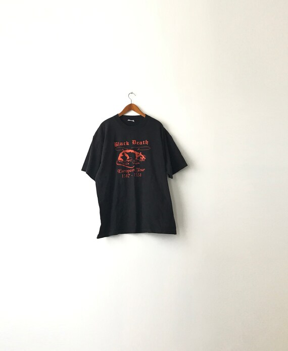 90s BLACK DEATH Tour Shirt - XXL / Metal Shirt /