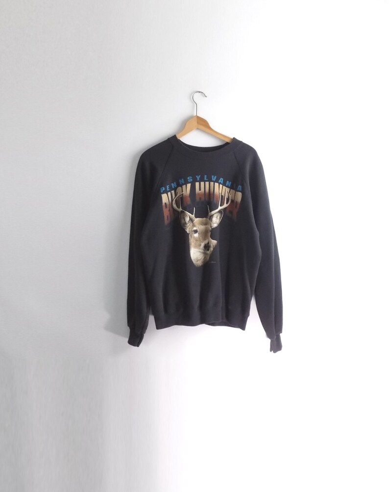 BUCK HUNTER SWEATSHIRT 90s X-Large Hunter Sweatshirt Hunting Sweatshirt Buck Hunter Pennsylvania Sweatshirt Hunter