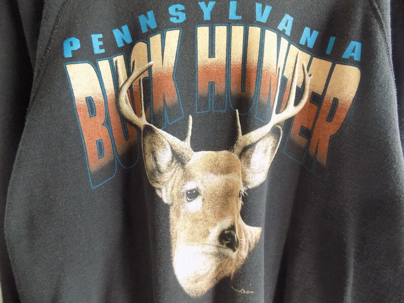 BUCK HUNTER SWEATSHIRT 90s X-Large Hunter Sweatshirt Hunting Sweatshirt Buck Hunter Pennsylvania Sweatshirt Hunter