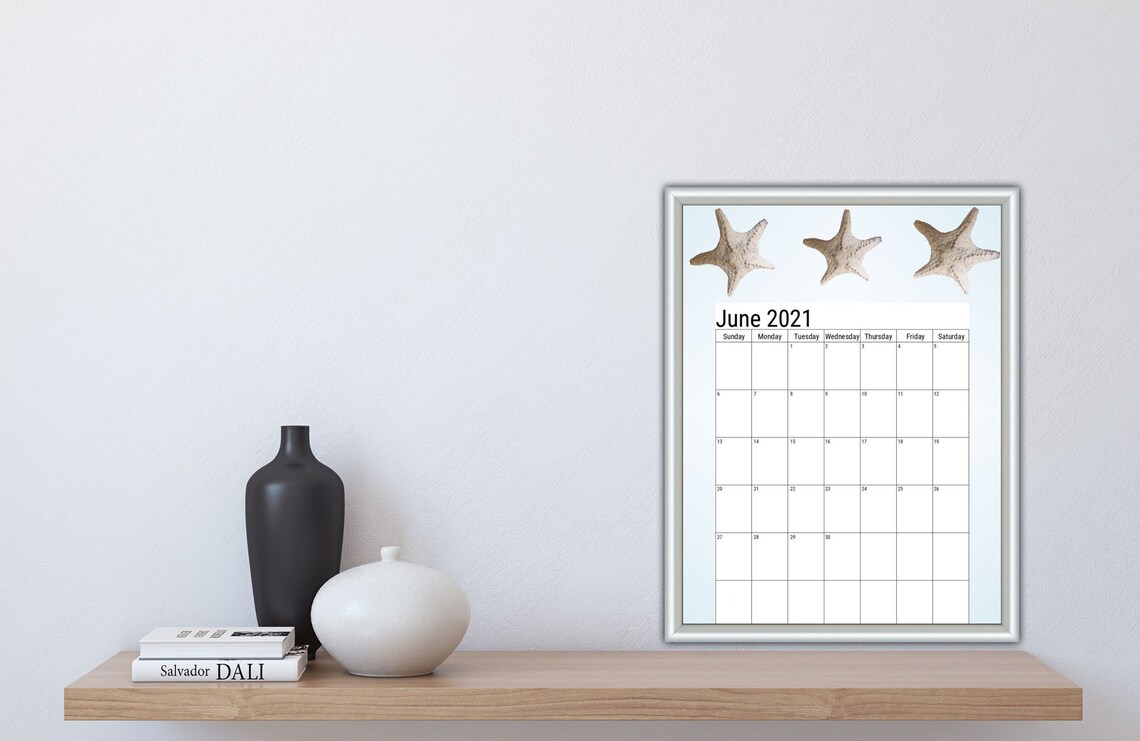 Digital Download Beach Theme Calendar | Etsy