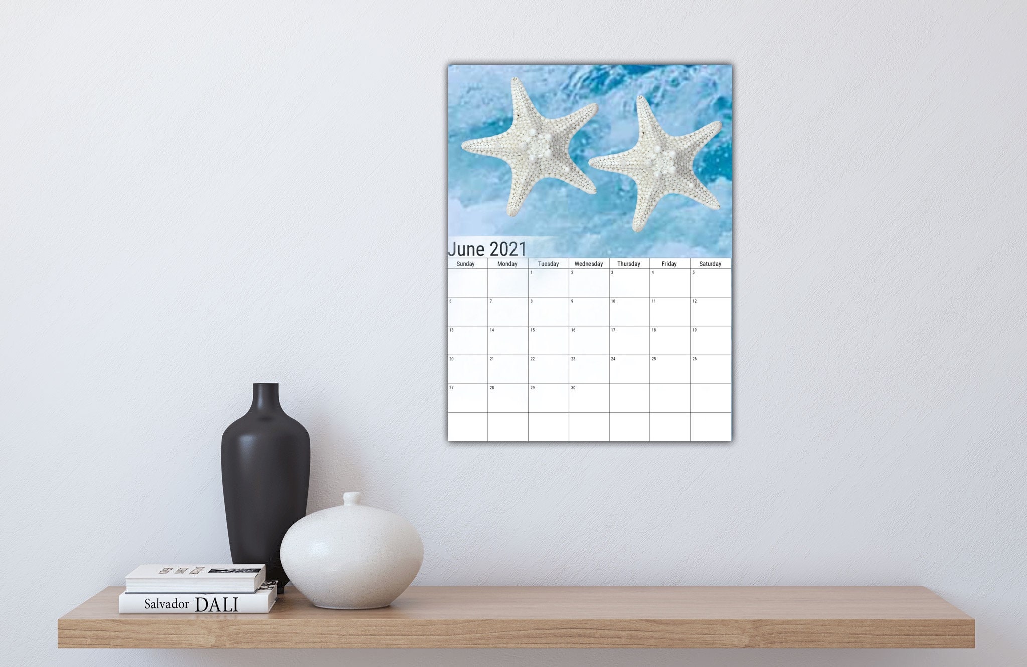 Digital Download Beach Theme Calendar | Etsy
