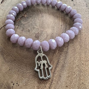 Chai Hamsa Bracelet, Bat Mizvah Gift, Jewish Jewelry, Protection Bracelet, Spiritual Gift, Hamsa Hand, Custom Bracelet, Chai Jewelry