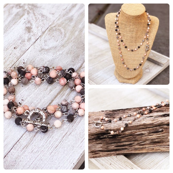 Long Layering Necklace wrap bracelet Convertible Necklace boho bead layered necklace long beaded necklace bobo beaded wrap bracelet