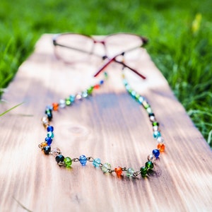 Eye Glasses Chain  |  Eye Glasses Holder   |  Trendy Glasses Accessories  |  Colorful Reading Glasses Chain  |  Wire Wrapped Glasses Chain