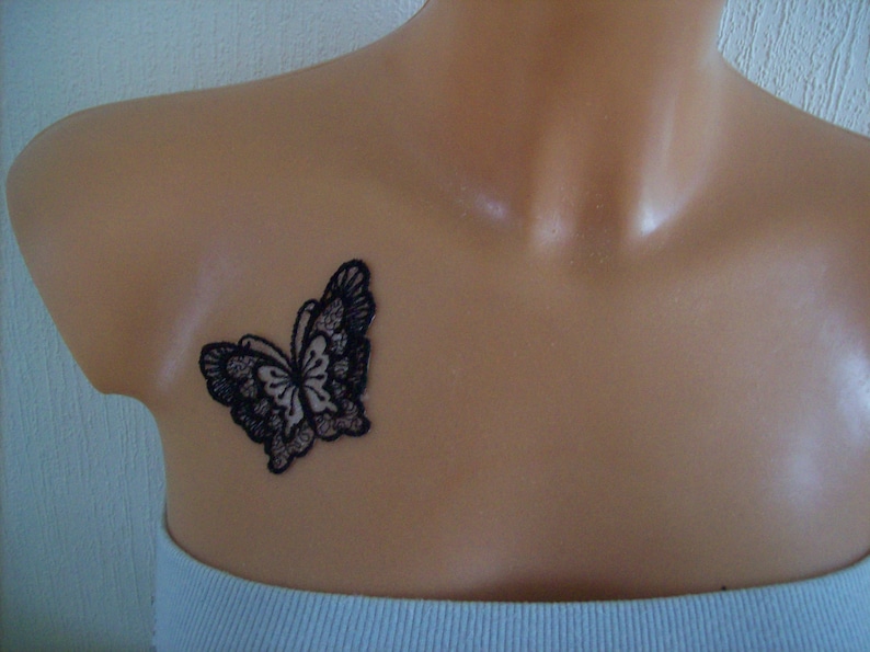 jewelry for bridal skin lace Butterfly colorizes evening party wedding temporary tattoo