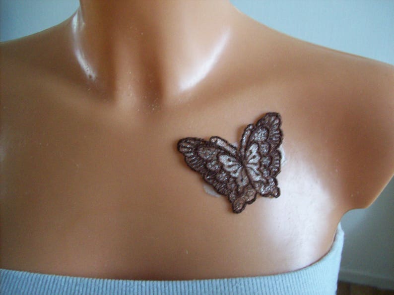 jewelry for bridal skin lace Butterfly colorizes evening party wedding temporary tattoo