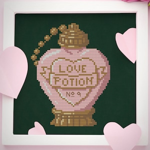 Love Potion Number 9 Cross Stitch Pattern