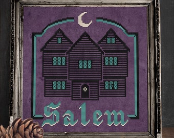 The Witch House in Salem Cross Stitch Pattern