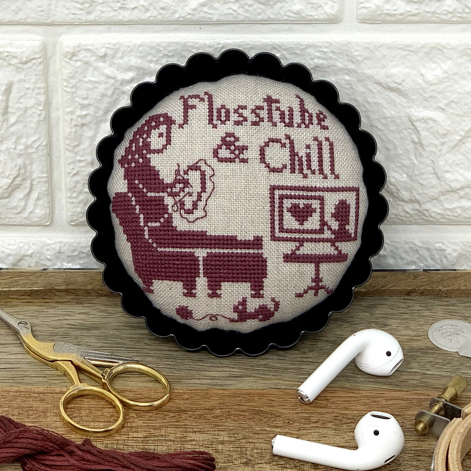 Flosstube & Chill Cross Stitch Pattern by Wild Violet Cross Etsy