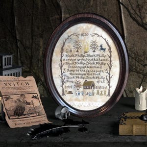 Black Phillip The Witch Sampler Cross Stitch Pattern