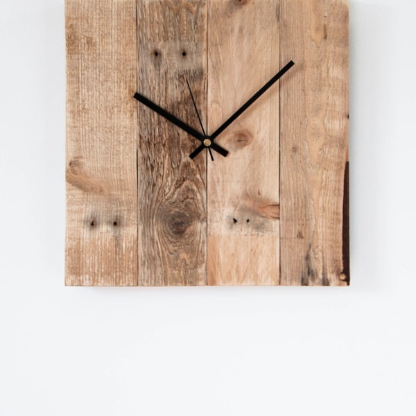 Minimal Wooden Clock- Handmade Pallet Home Decor & Gift Idea