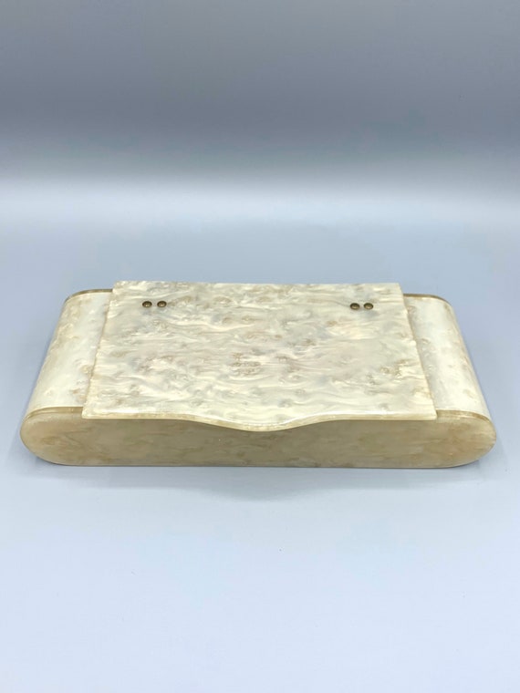 1930’s Cream Pearlized Celluloid Clutch