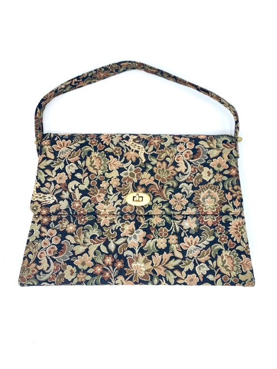 1950’s Floral Tapestry Vintage Purse