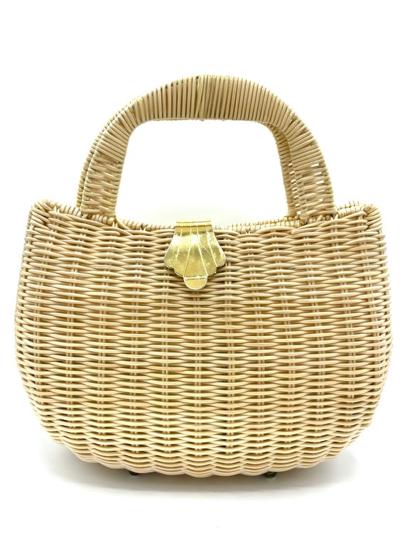 basket weave straw handbag Gem