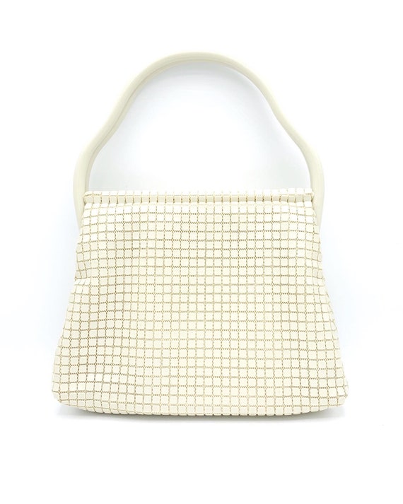 1960’s Lumured Tile Beaded Top Handle Purse Vintag