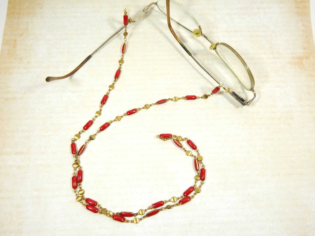 Eye Glasses Lanyard Red FS1 Etsy