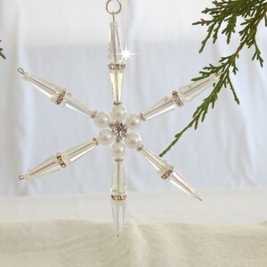 Crystal Snowflake Christmas Ornament (S28)