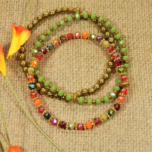 Bracelet Set Czech Glass and Crystal (B189)