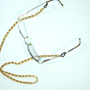 Eyeglasses Chain Gold Seed Beads (FS30)
