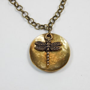 Bronze Dragonfly Chain Necklace (N119)
