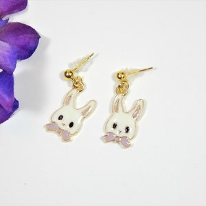 Earrings with Easter Bunnies (E288)